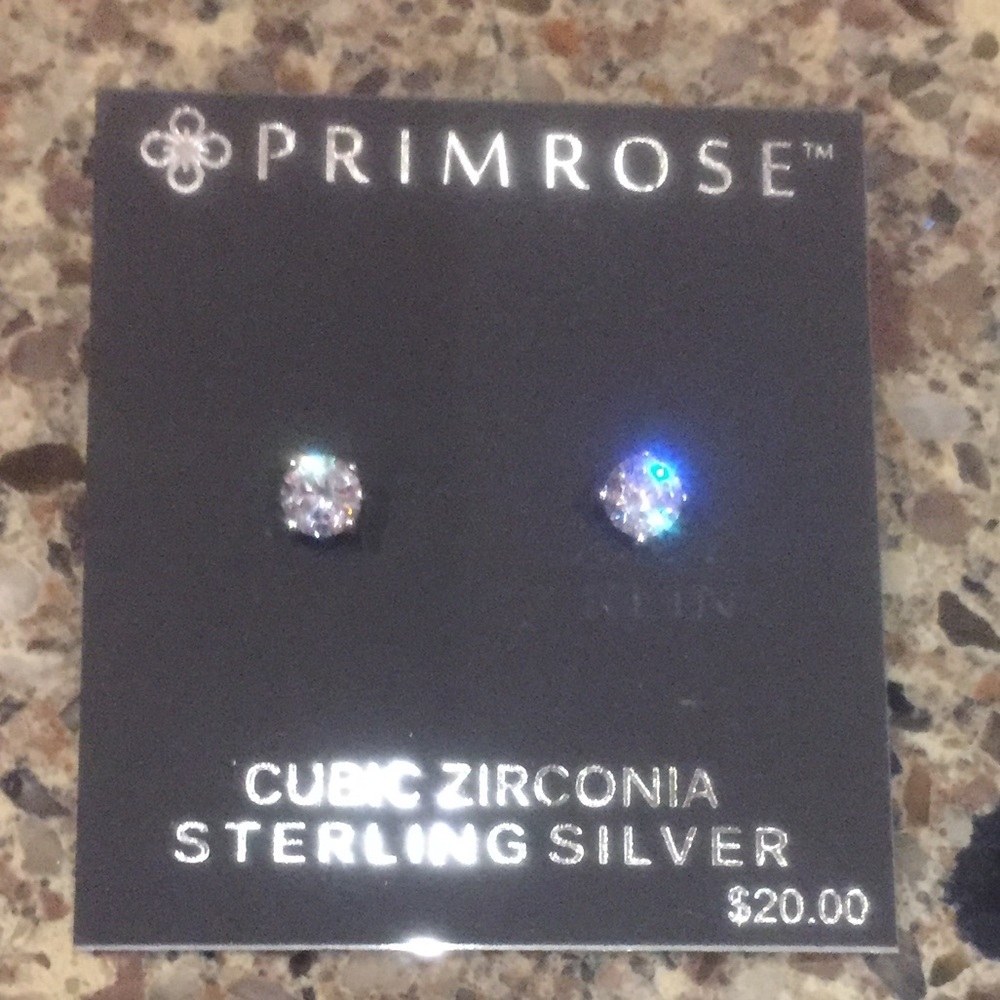 NEW Sparkly Silver CZ Earrings